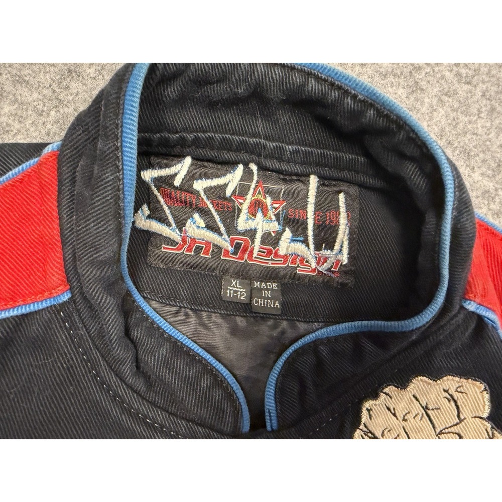 Vintage Y2K JH Design Superman Embroidered Racing Jacket Youth XL 11-12 - Picture 2 of 9